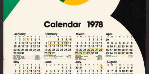 Recently digitised: university wall calendars